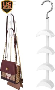 Purse Hanger for Closet - Rotating Handbag Hanging Hook Bag Storage Space Sav... - Picture 1 of 1