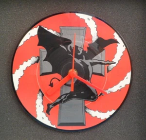 BLACK SABBATH CLOCK Upcycled Vinyl Record Picture Disc PD7053 7" Wall CLOCK - Picture 1 of 3