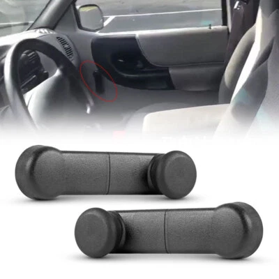 Par de manivela de ventana manual interior negro para Ford Ranger F150 F350 1993-2014 Foto 1 de 4