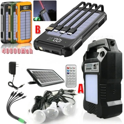 Tragbare Power Station Solar Generator / 40000mAh Powerbank mit 4Kabel Ladegerät - Bild 1 von 4