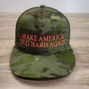 Glo Gang Hat Cap Snapback Make America Glo Hard Again Camo Green Mesh Back RARE - Picture 1 of 7