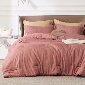 Bedsure King Size Bettdecken-Set - Rosa Ton weiche Bettwäsche für alle Jahreszeiten, gefärbt - Bild 1 von 1