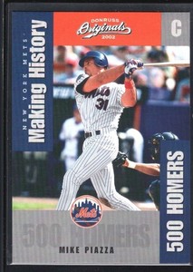 MIKE PIAZZA 2002 DONRUSS ORIGINALS #6 MAKING HISTORY METS SP #621/800