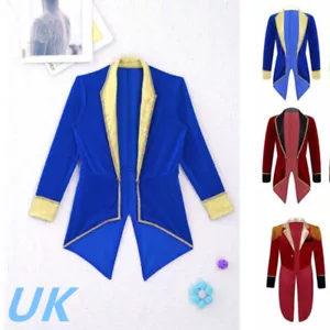 UK Kids Circus Ringmaster Showman Tuxedo Jacket Halloween Cosplay Costume - Picture 1 of 39