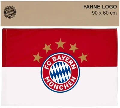 Fahne FC Bayern München Logo 90 x 60 cm ohne Stock Flagge Zimmerfahne Sterne FCB