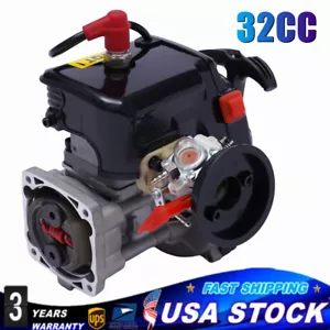 32CC 2-Stroke Air-Cooled Engine Gasoline Engine 4-Bolt Head Ruofan 997 Spark - Picture 1 of 12