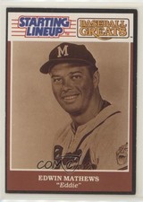 1989 Starting Lineup Cards Baseball Greats Eddie Mathews HOF