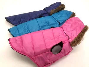 Warm Winter Dog Puppy Coat Jacket With Removable Hood Water Proof 50cm NEW - Picture 1 of 9