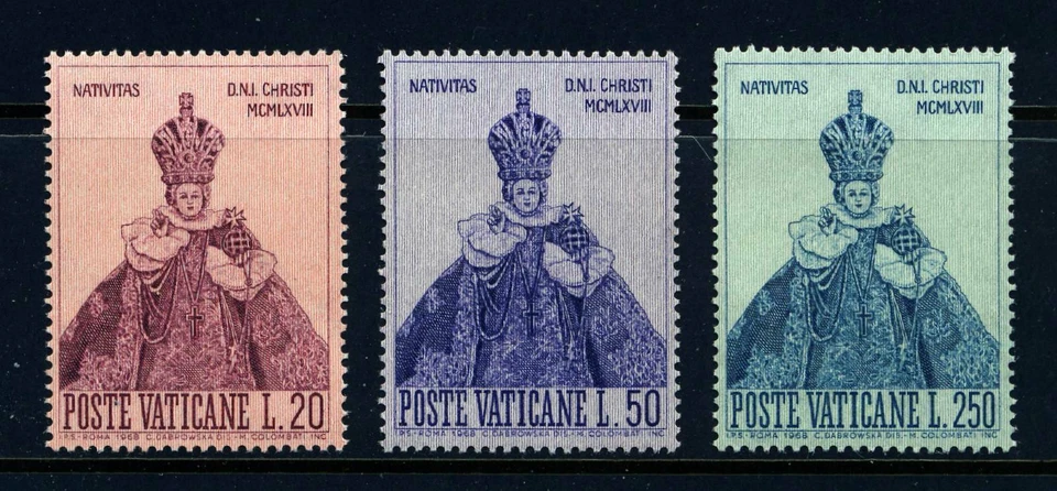 VATICAN CITY . 1968 Christmas, Holy Infant of Prague (464-66) .Mint Never Hinged - Image 1 of 1