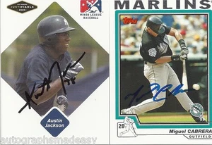 Tarjeta justificable 2005 firmada por Austin Jackson Tigres de Detroit con certificado de autenticidad - Imagen 1 de 1