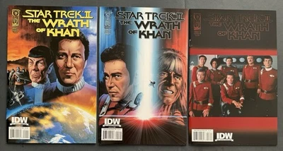 Star Trek II: The Wrath of Khan #1-3 Complete Set 2009 Fine - Near Mint IDW - Imagem 1 de 4