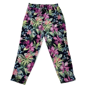 Pantalones de chándal Tommy Bahama Island Active florales con cordón para mujer talla mediana” - Imagen 1 de 9