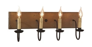 Four Arm Vanity Light in Pearwood - Picture 1 of 4