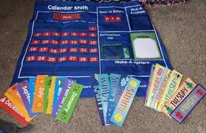 Classroom LAKESHORE LEARNING Teacher Chart Canvas Pockets Homeschool Teaching  - Picture 1 of 6