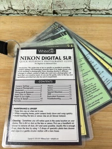 CHEAT SHEET CARDS for Nikon Cameras (ALL MODELS!) Photography Quick Field Guide - Picture 1 of 3
