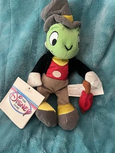 Disney Store Jiminy Cricket Mini Bean Bag Plush Pinocchio Jiminy NWT 8" - Picture 1 of 4