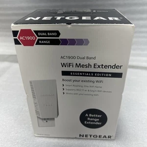 Netgear AC1900 Dual Band WiFi Mesh Extender EX6400-100 | New In Box Sealed - Afbeelding 1 van 5