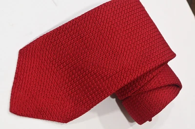 PAUL STUART GRENADINE RED SILK  MEN'S Neck Tie W:3 3/4" BY L:60" - Image 1 of 4
