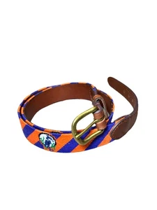 Limitierter SMATHERS & BRANSON NADELSPITZENGÜRTEL HERREN GRÖSSE 38 Orange / Navy - Bild 1 von 6