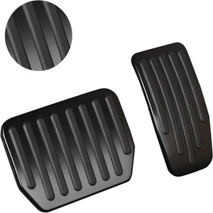 2Pcs Aluminum Pedal Covers Accessories Black Fit For 2016-2022 Tesla Model Y - Picture 1 of 8
