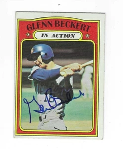 GLENN BECKERT Chicago Cubs Signed Autographed 1972  Topps In Action card #46 COA - Picture 1 of 1