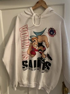 St Kilda Saints 1992 Vintage AFL Mascot Hoodie Full Boar XL - Picture 1 of 4