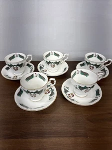 Vintage 5er Set Royal Adderley by Ridgway Potteries Fine Bone China Tassen & Untertassen - Bild 1 von 9
