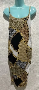 Absolutely Love It! Women's Large Halter Strappy Bodycon Dress Animal Print NWT - Picture 1 of 8
