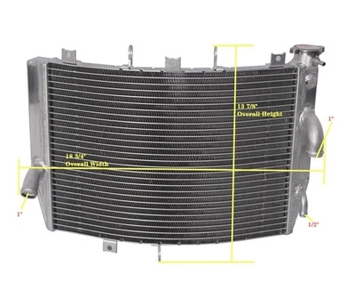 Los6 para radiador Kawasaki Ninja ZX-10R ZX10R 2006-2007 nuevo todo aluminio Foto 1 de 4