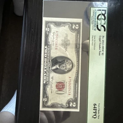 Fr 1512 1953C $2 Two Dollar RED 64PPQ New Very Choice New - Image 1 of 3