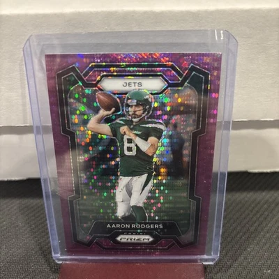 2023 Panini Prizm - Aaron Rodgers #227 Pink No Huddle Prizm /15 - Image 1 of 2