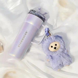Starbucks 2025 China Anniversary Romantic Ocean Purple Cute Bear 24oz SS Tumbler - Picture 1 of 2