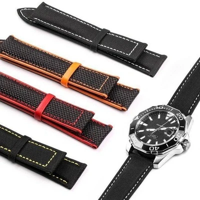 19 20 21 22mm Nylon Watchband for Omega Seamaster, DeVille Strap + Tools & Clasp - Image 1 of 4