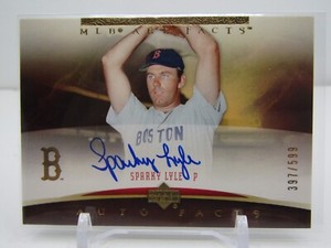 SPARKY LYLE 2005 UPPER DECK MLB ARTIFACTS AUTOGRAPH AUTO! #397/599! RED SOX!