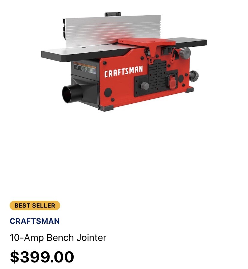 Craftsman CMEW020 6” Jointer Never 
