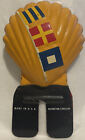Vintage Shell Gas Station Oil Sea Shell License Plate Topper Yellow