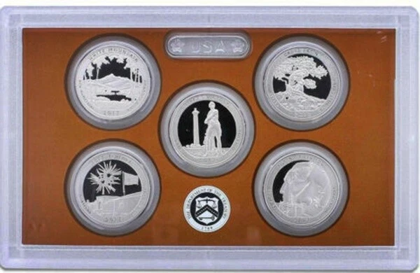 2013 S Clad 5 Coin America the Beautiful Quarters Proof Set. Free Shipping - Image 1 of 1