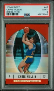 2006-07 Topps Finest Red Refractor Chris Mullin #46 PSA 9 HOF Warriors St Johns - Picture 1 of 2