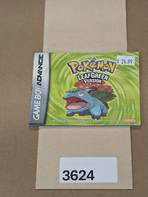 Pokemon Leaf Green - Game Boy Advance - Manual Only **NO GAME! - Image 1 of 4
