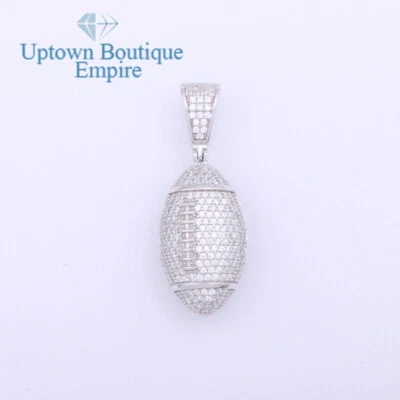 Dije colgante deportivo de fútbol americano para hombre y mujer de plata esterlina 925*II Foto 1 de 2