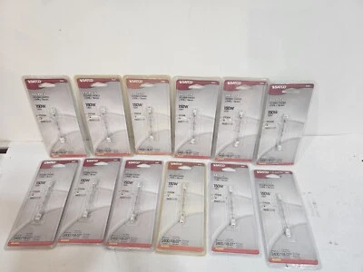 (12) Satco S3481 78mm Clear Bulb 150W 120V T3 Recessed SC SingleContact R7s - Image 1 of 3