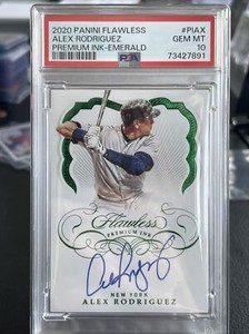 Alex Rodriguez 2020 Flawless Premium Ink-Emerald 3/3 #PIAX PSA 10