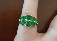Stratify 4.17 Ctw Russian Chrome Diopside & Mint Savorite 18YG Over S/S Ring4.5 