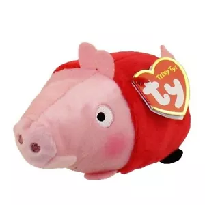 Peluche impilabile Ty Beanie Baby Teeny Tys Peppa Pig (4 pollici) (etichetta Giappone) MWMTs - Foto 1 di 6