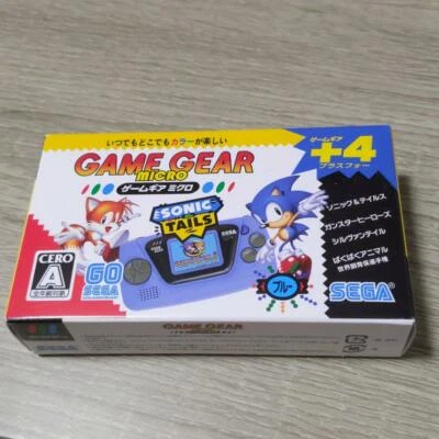 Sega Game Gear Micro Mini blue 4 collection Games Preloaded Japan - Image 1 of 3