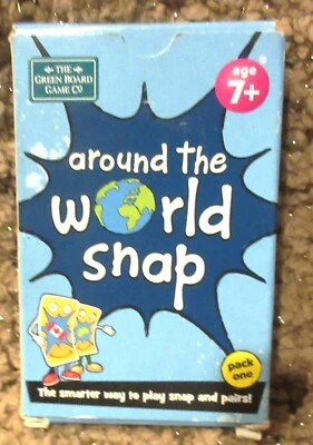 VINTAGE AROUND THE WORLD SNAP CARD GAME-2004-AGE 7+UNIQUE CARDS+LISTING DETAILS+ - image 1 of 2
