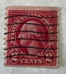 George Washington 2 Cent Briefmarke "rot" "wie abgebildet - Bild 1 von 4