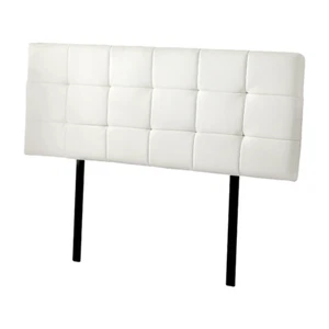 PU Leather Queen Bed Deluxe Headboard Bedhead - White - Picture 1 of 6
