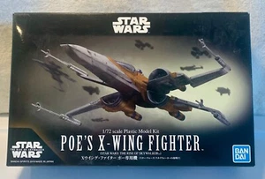 Star Wars Poe's X-Wing Fighter Model Kit 1/72 Scale Bandai 2019 Partially Built - Picture 1 of 7