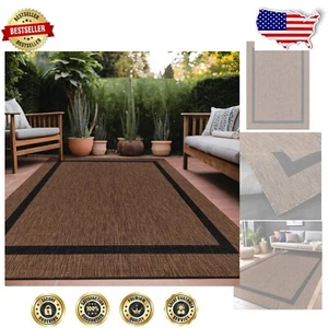 Stylish 9x12 Indoor/Outdoor Area Rug - Durable & Fashionable Patio Carpet - Picture 1 of 11